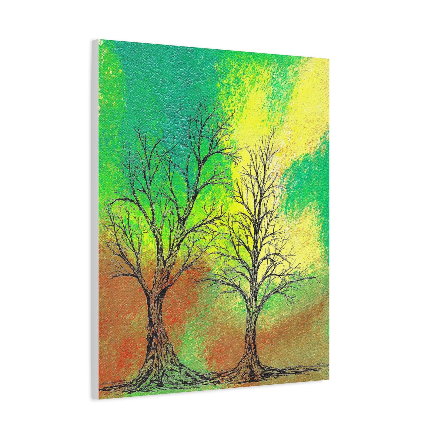 Titled "Into The Emerald Forest" Abstract On Canvas
