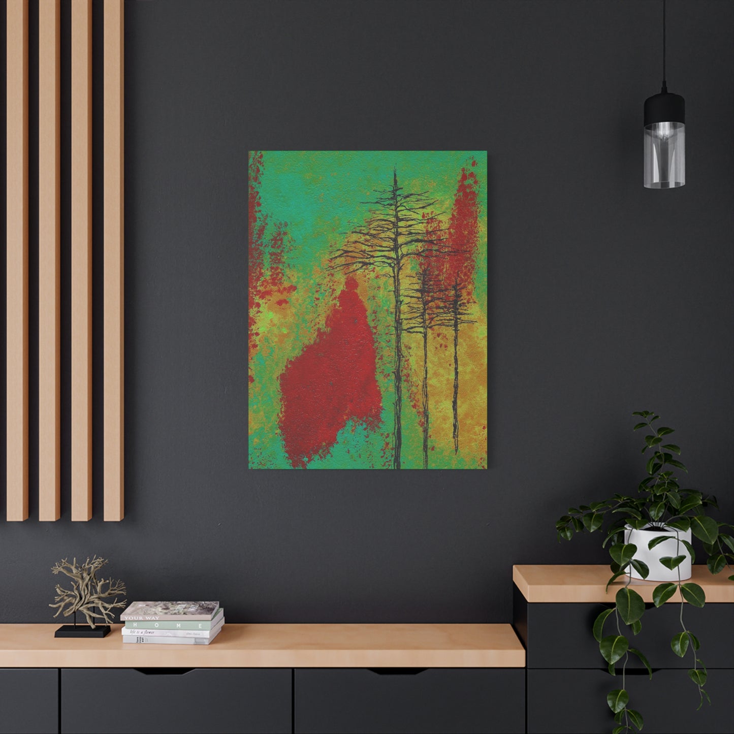 Titled "Density" Acrylic And Ink On Canvas