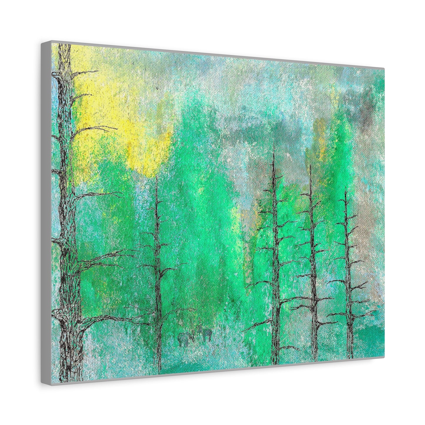Titled "A View Of The Colorado Forest" Abstract On Canvas