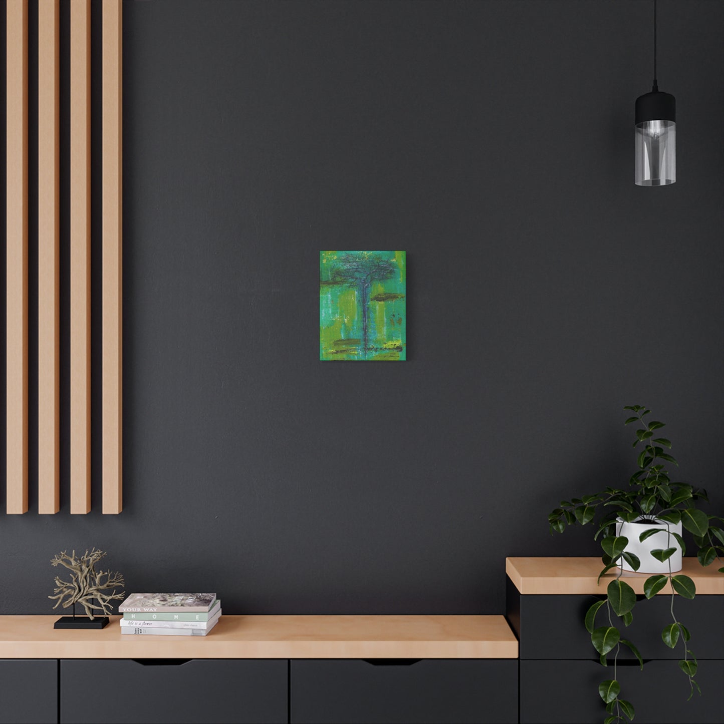 Titled "From The Terrace" Abstract On Canvas