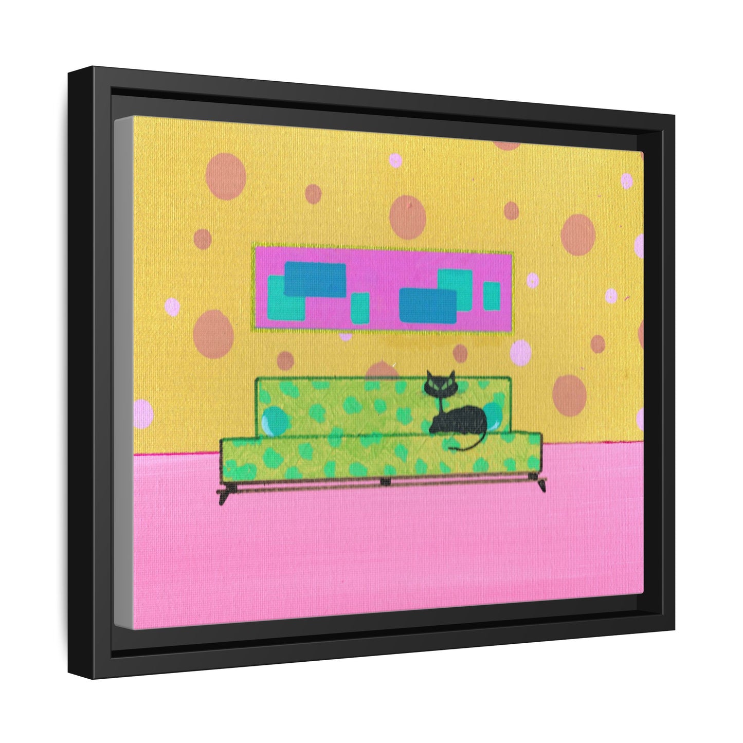 Waiting For Brother Vintage Inspired Framed Canvas Print