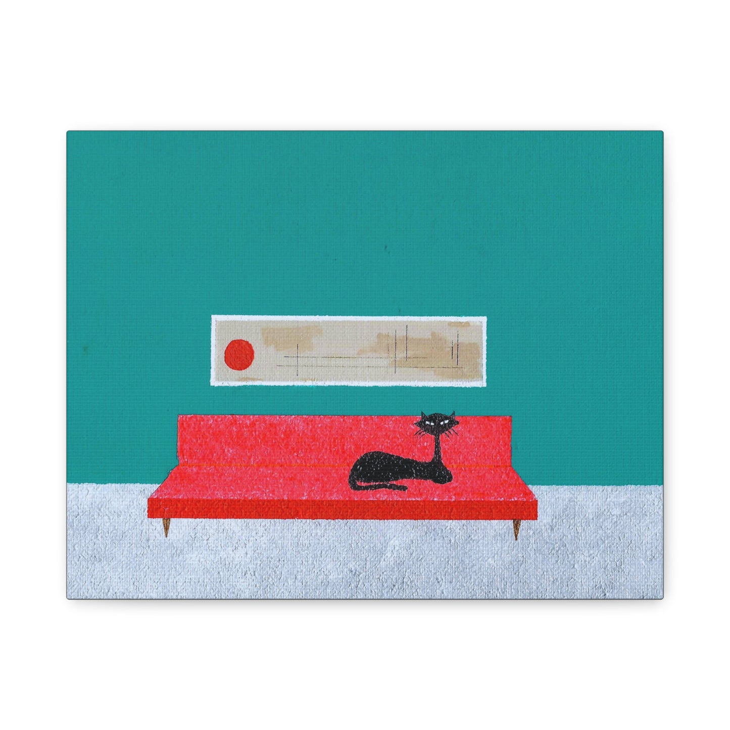 Art Kitty 1 Vintage Inspired Canvas Print