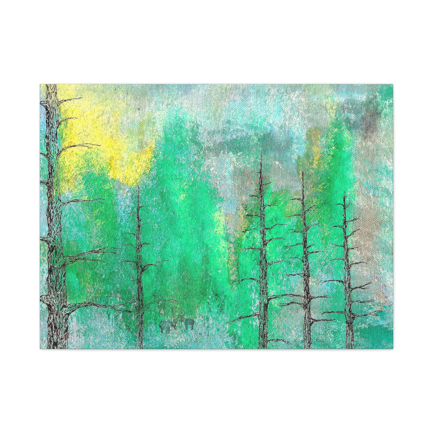 Titled "A View Of The Colorado Forest" Abstract On Canvas
