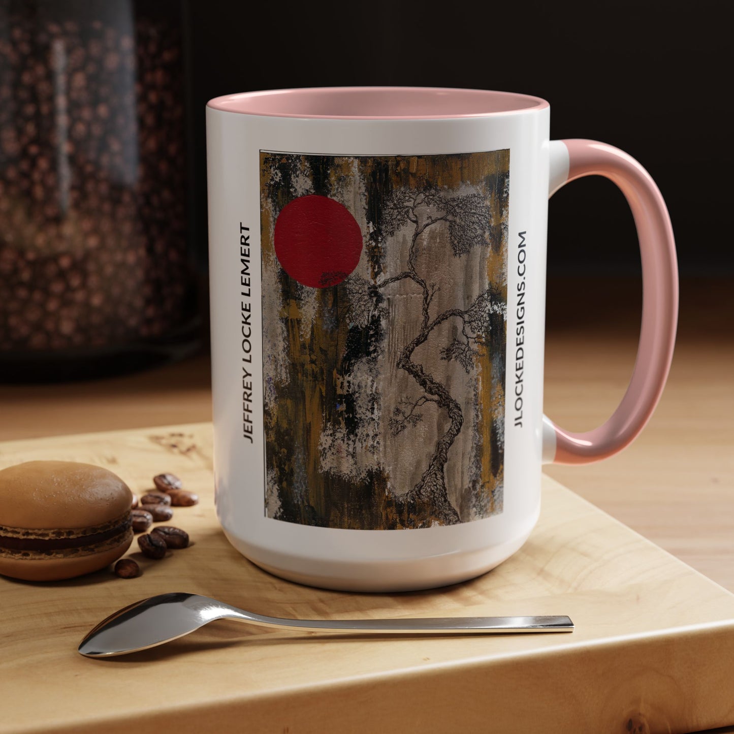Coffee Mug With Original Art Design When The Red Moon Rises
