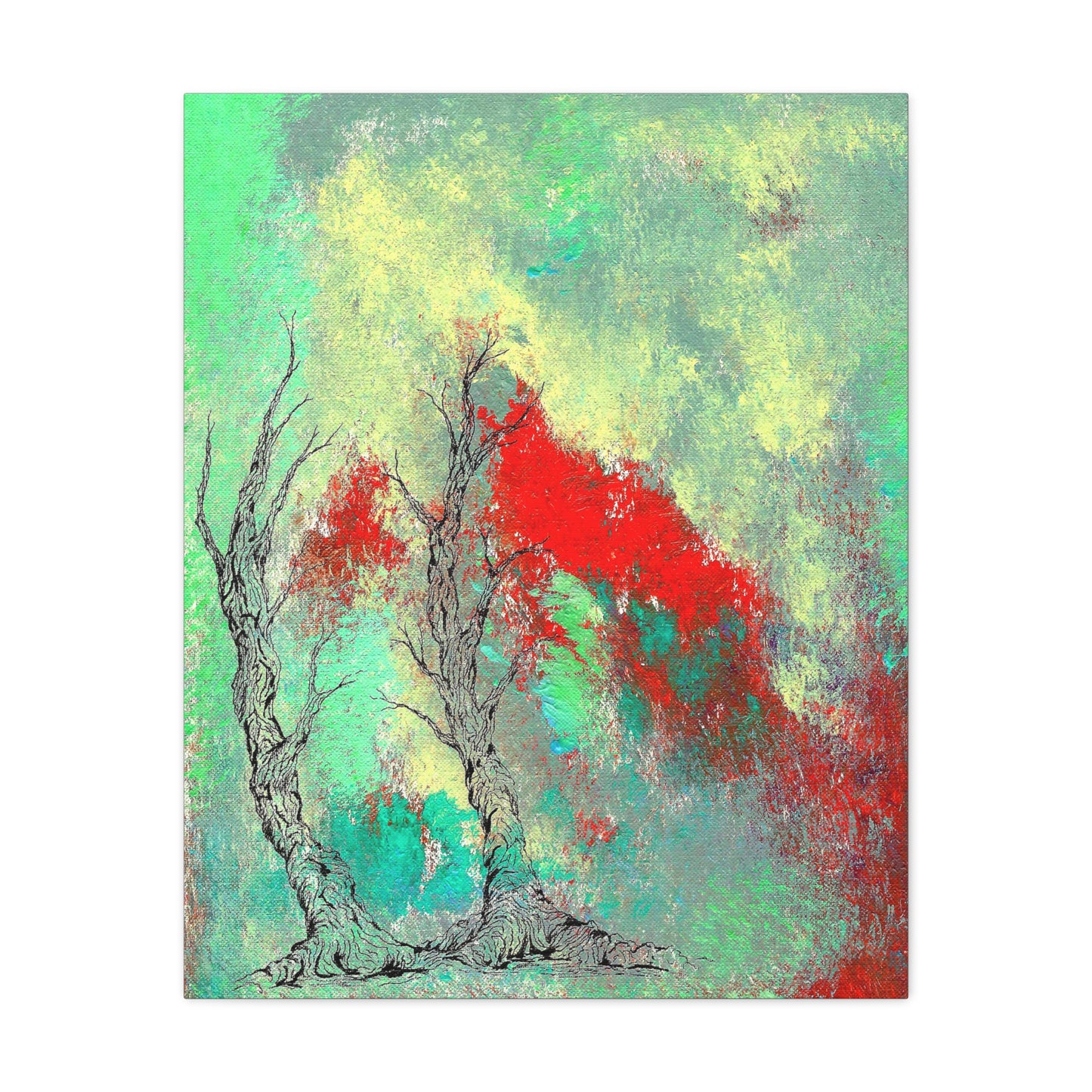 Titled "Retro Done This Way" Abstract On Canvas