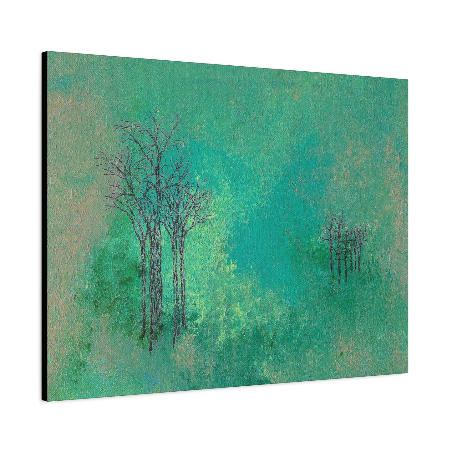 Titled "Trees In The Clouds" Abstract On Canvas