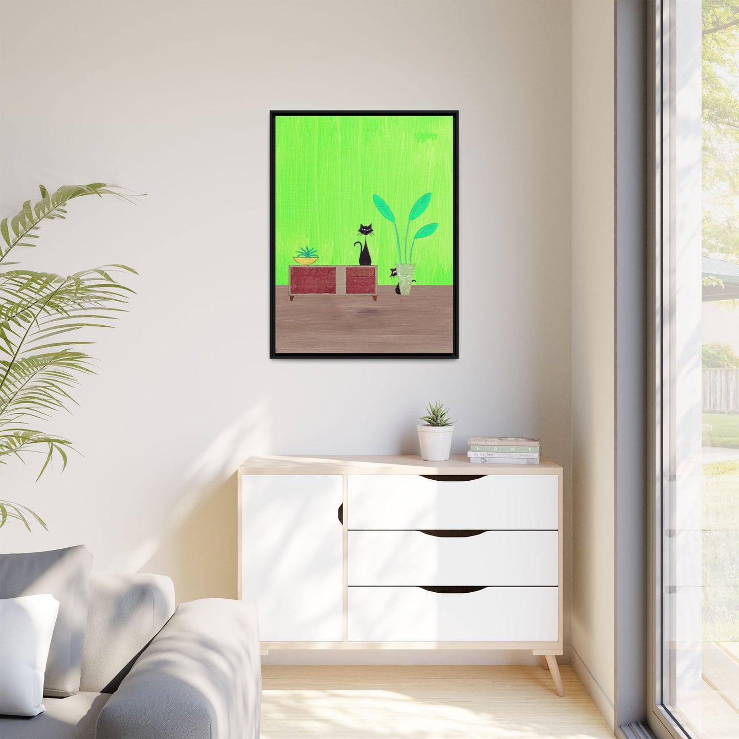 Peek-A-Boo Vintage Inspired Framed Canvas Print