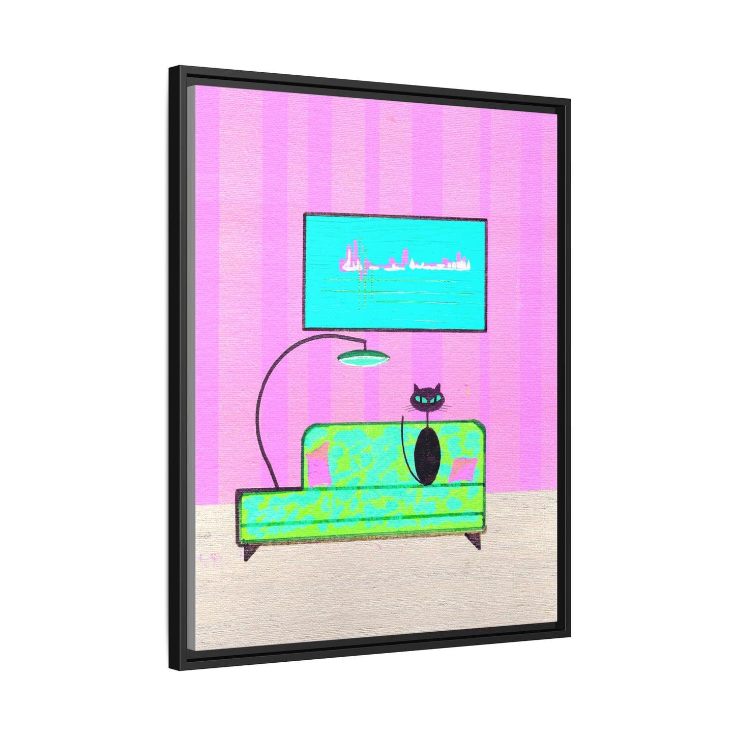 In The Spotlight Vintage Inspired Framed Canvas Print
