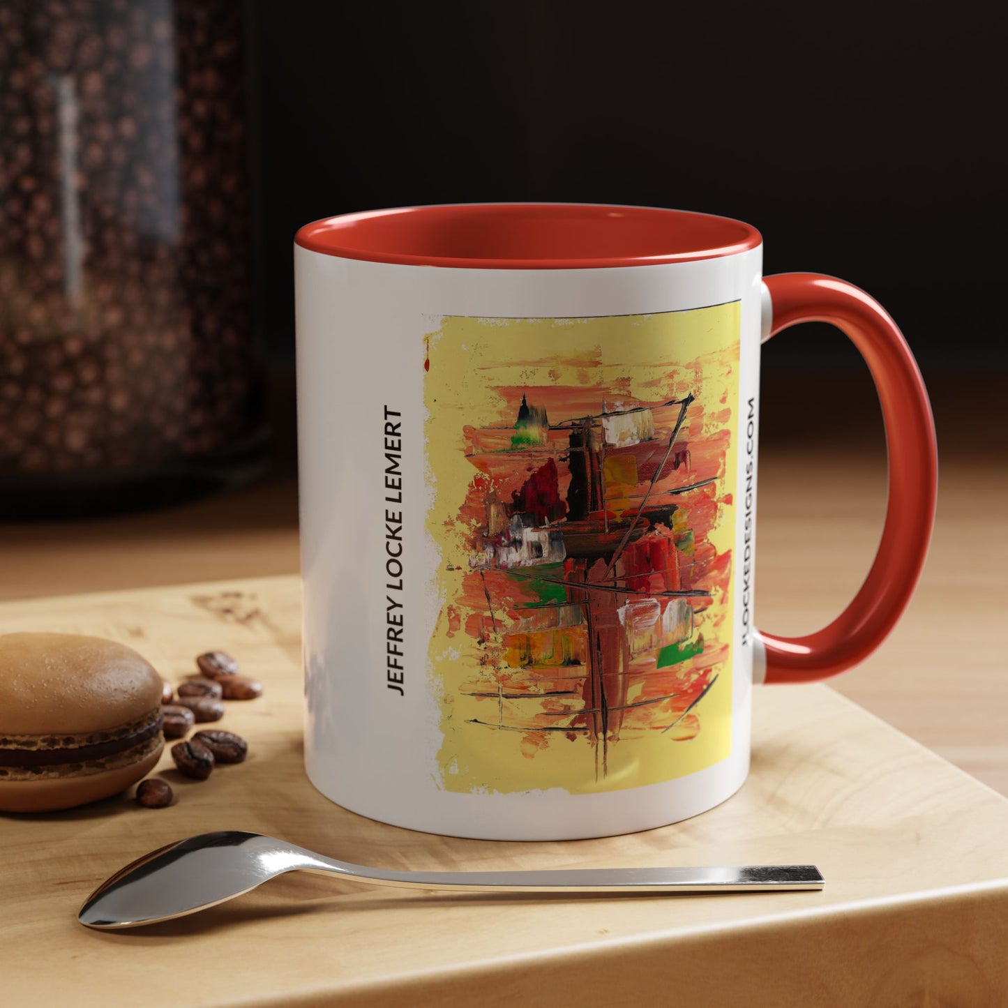 Coffee Mug With Original Art Design In The Harbor