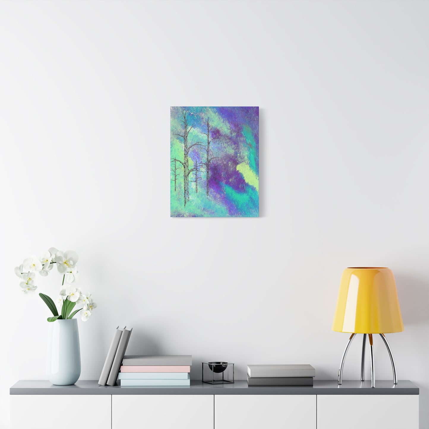 Titled "The Watchers" Abstract On Canvas