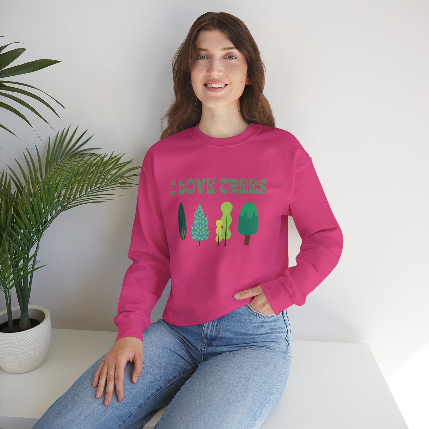 I Love Trees Sweatshirt Unisex In Multiple Colors