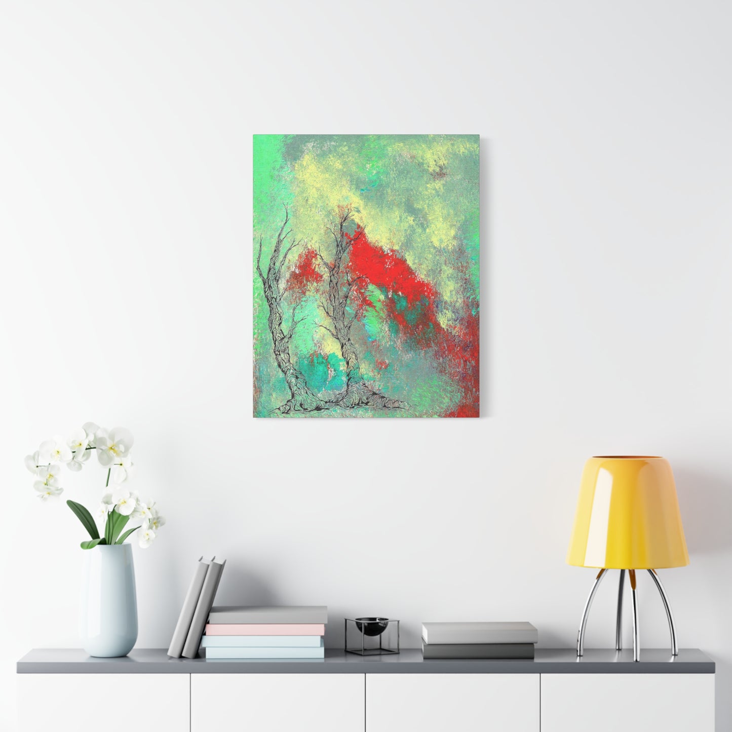 Titled "Retro Done This Way" Abstract On Canvas