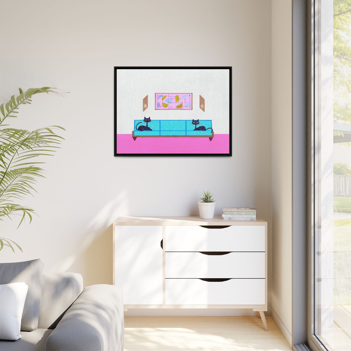 Well Behaved Vintage Inspired Framed Canvas Print