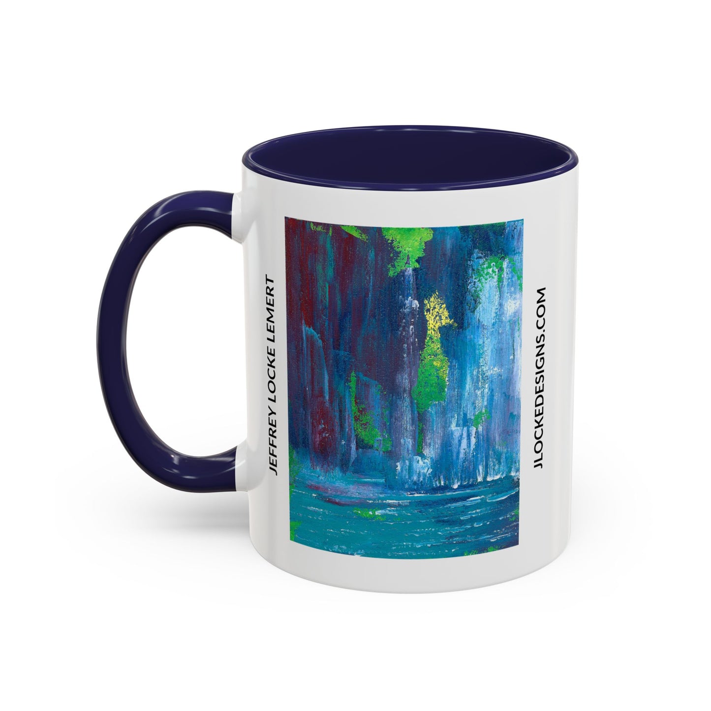 Coffee Mug With Original Art Design Waterfall