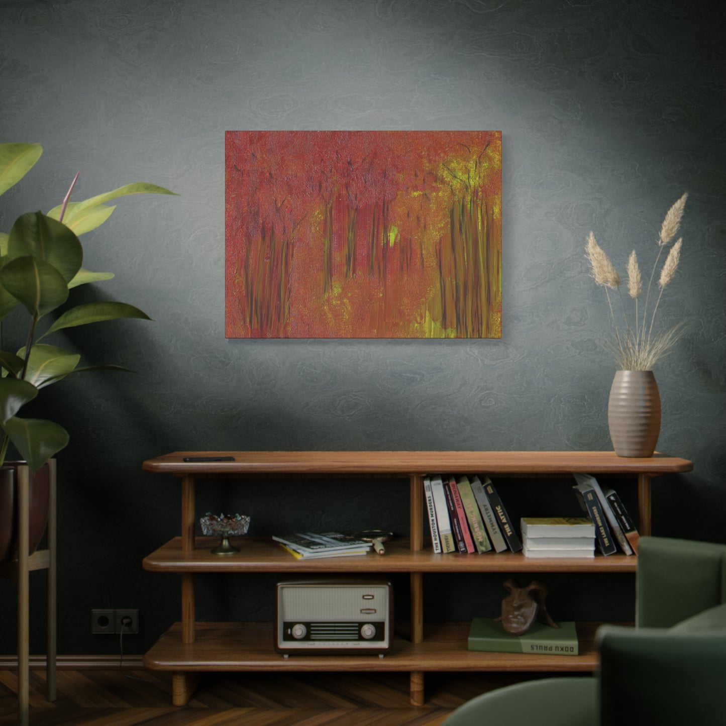 Titled "The Whispering Forest" Abstract On Canvas