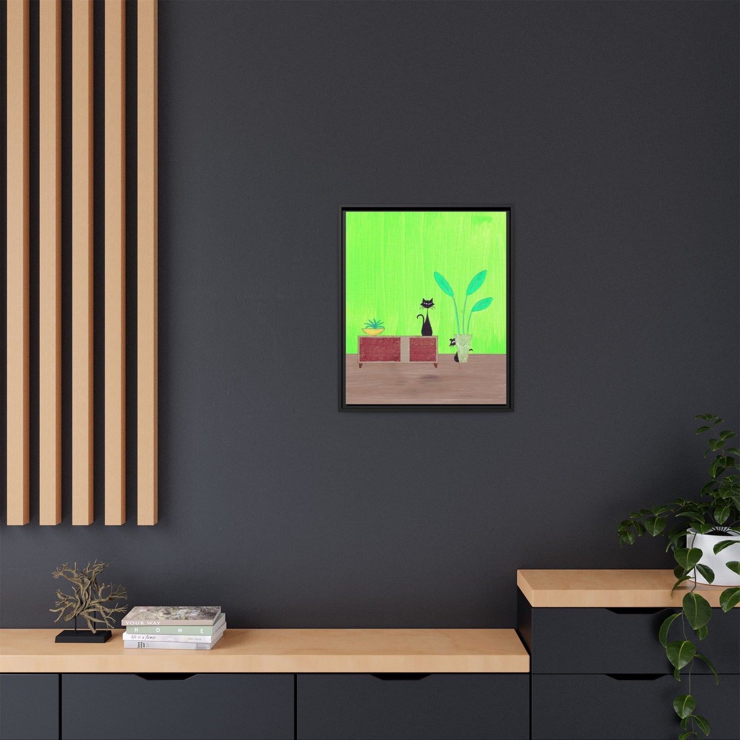 Peek-A-Boo Vintage Inspired Framed Canvas Print