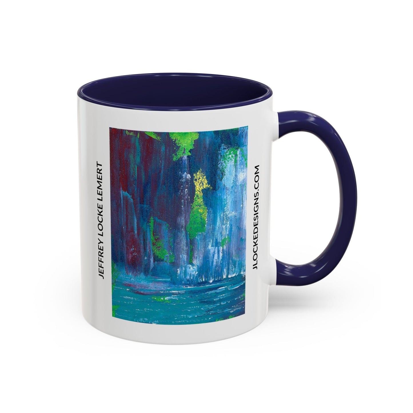 Coffee Mug With Original Art Design Waterfall