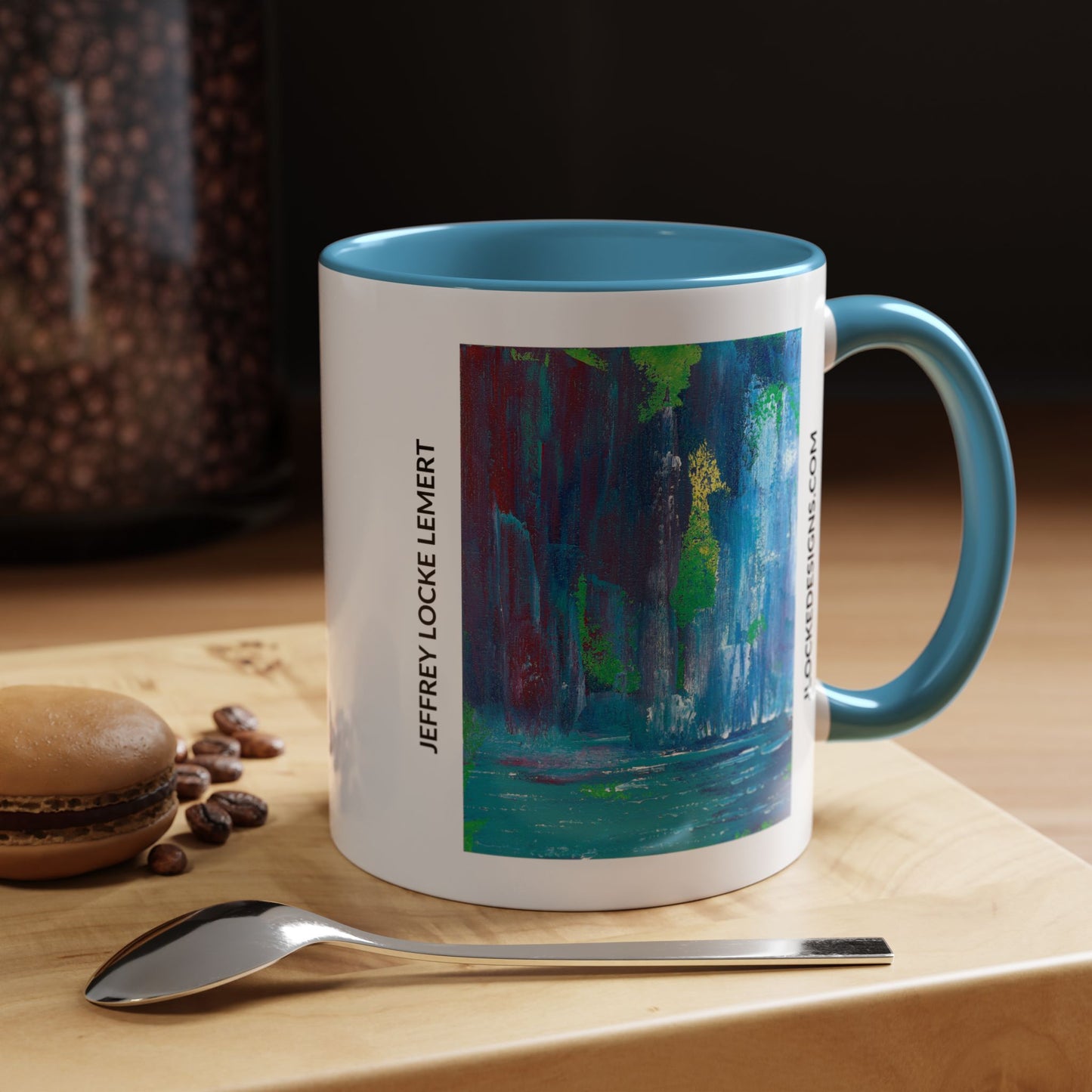 Coffee Mug With Original Art Design Waterfall
