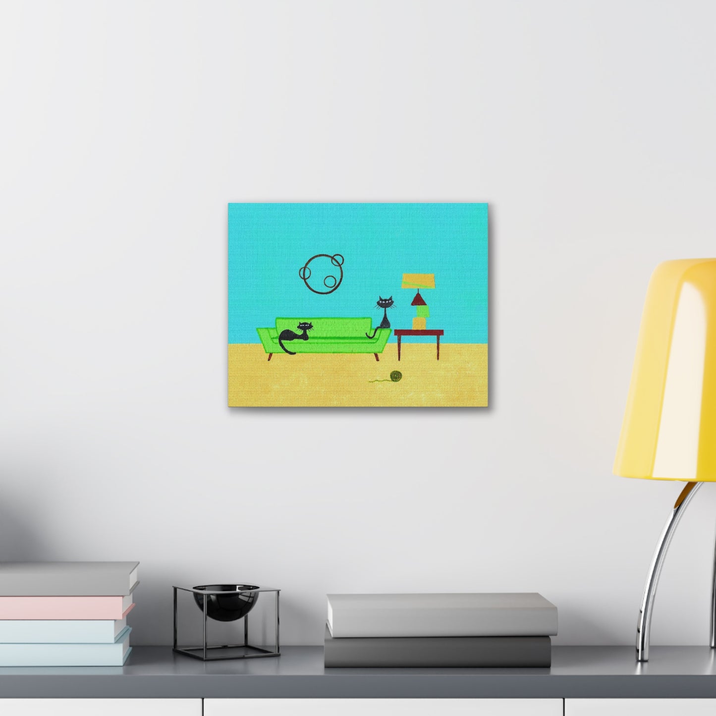 Yarn Kitties Vintage Inspired Canvas Print