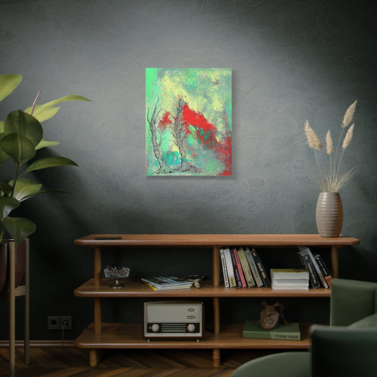Titled "Retro Done This Way" Abstract On Canvas
