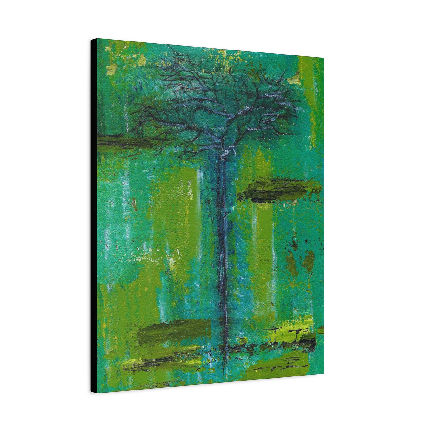 Titled "From The Terrace" Abstract On Canvas