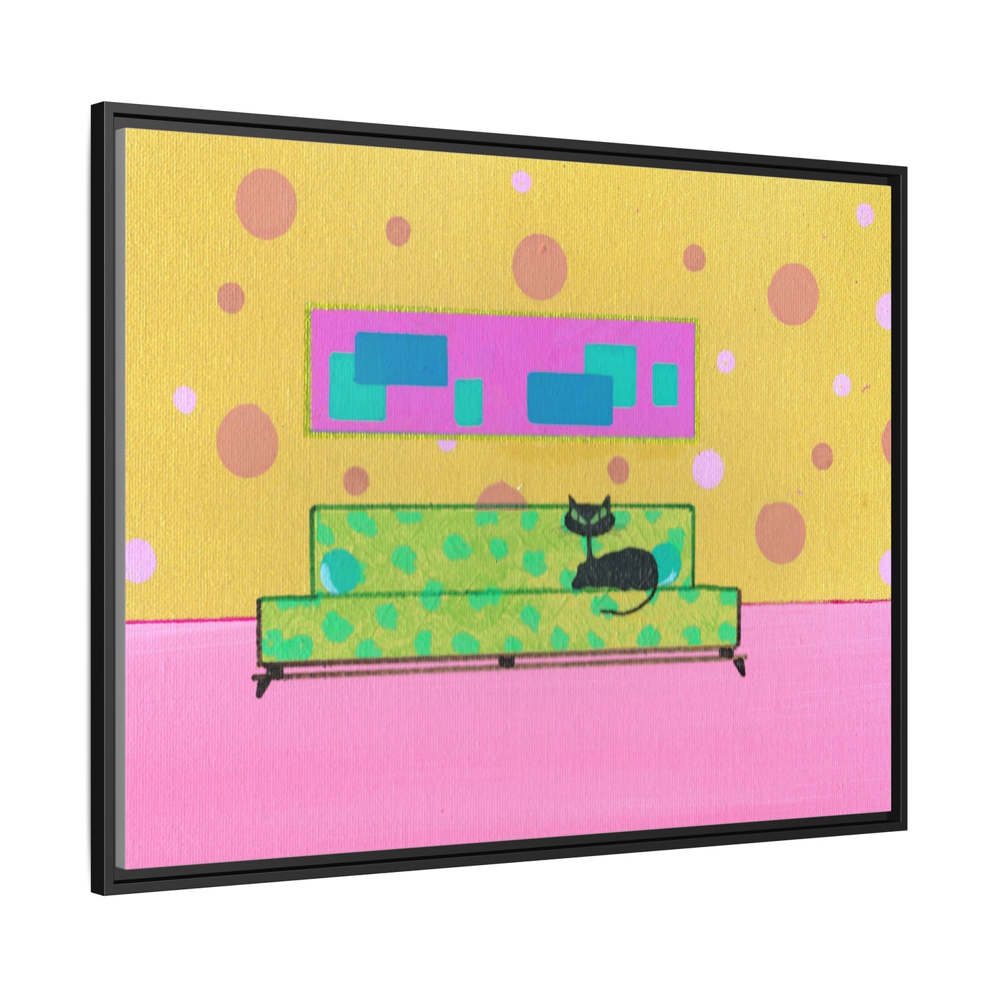 Waiting For Brother Vintage Inspired Framed Canvas Print