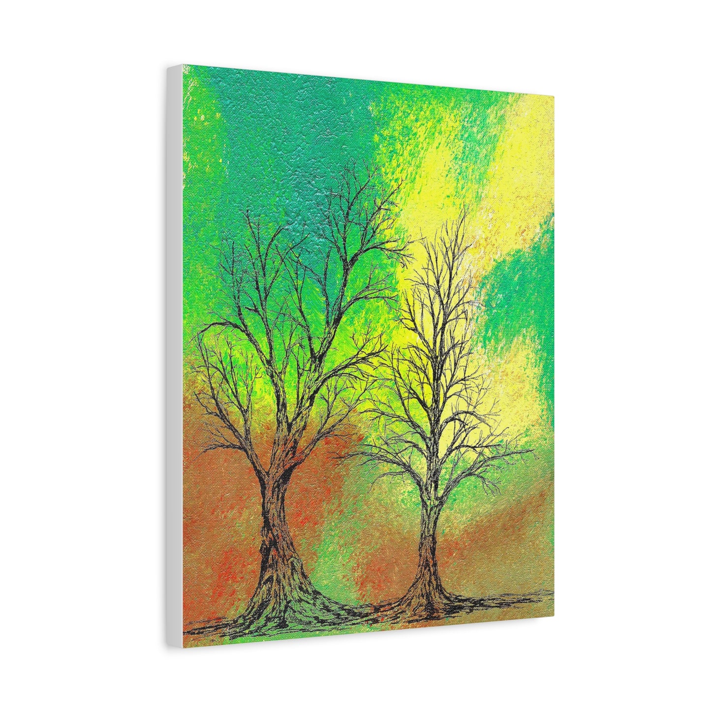 Titled "Into The Emerald Forest" Abstract On Canvas