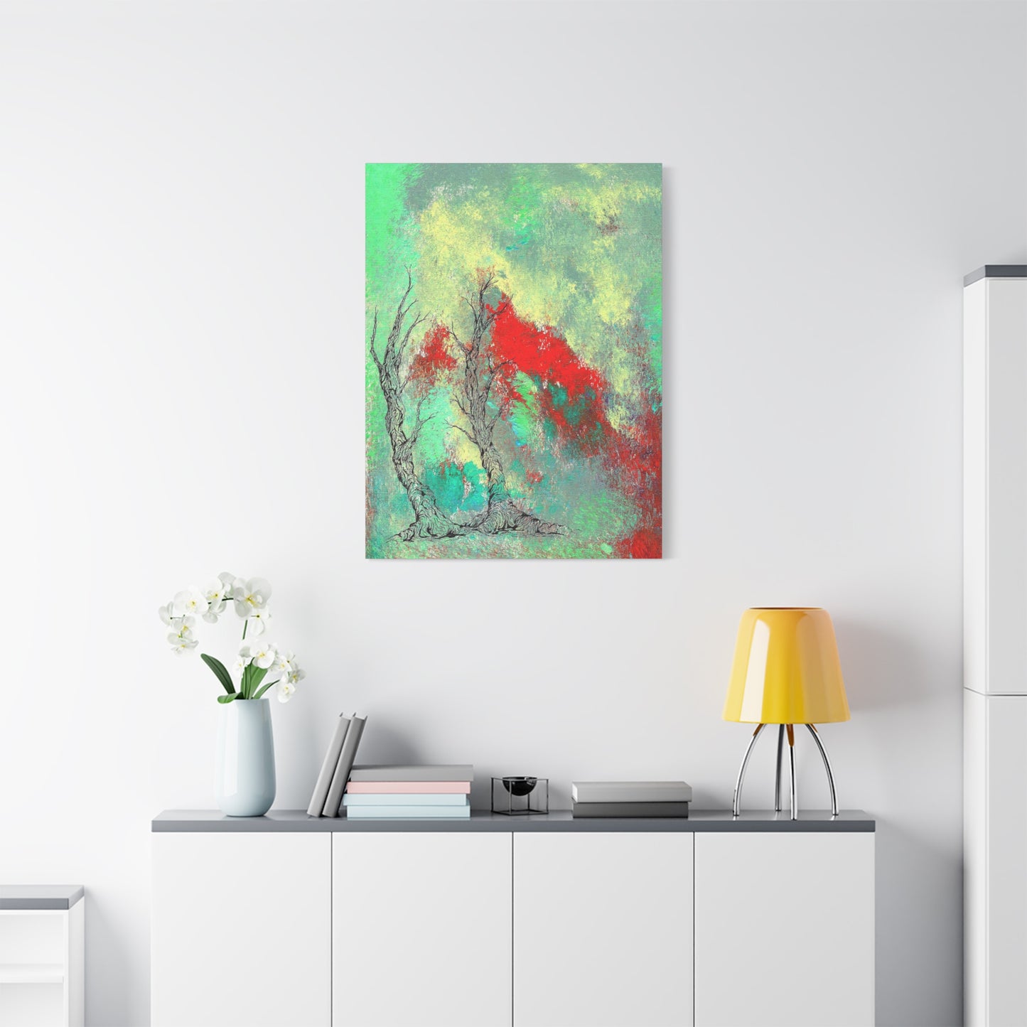 Titled "Retro Done This Way" Abstract On Canvas