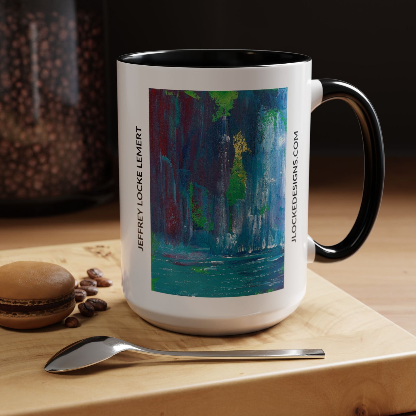 Coffee Mug With Original Art Design Waterfall