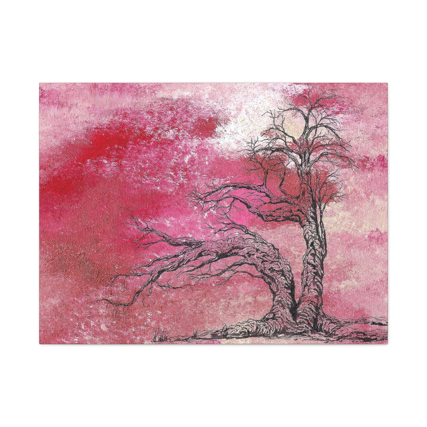 Titled "The Red Storm" Abstract On Canvas
