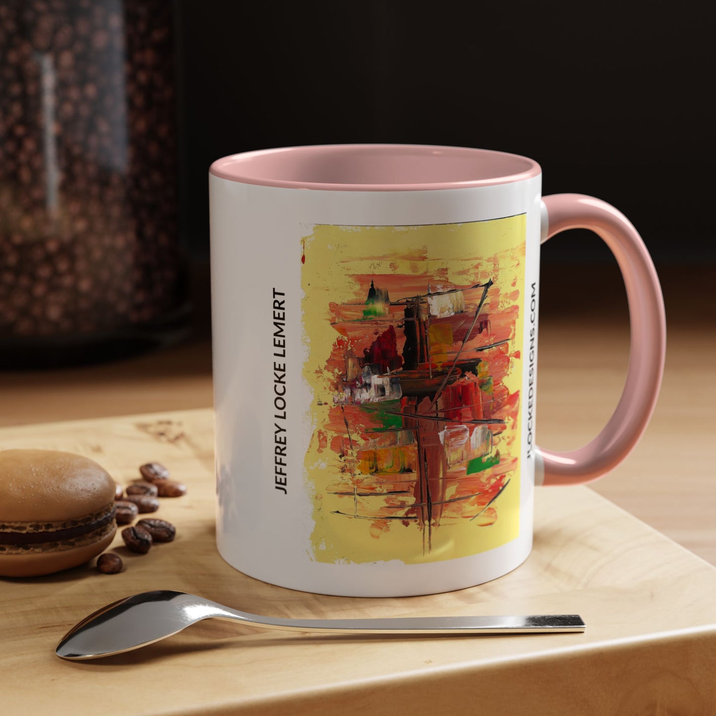 Coffee Mug With Original Art Design In The Harbor