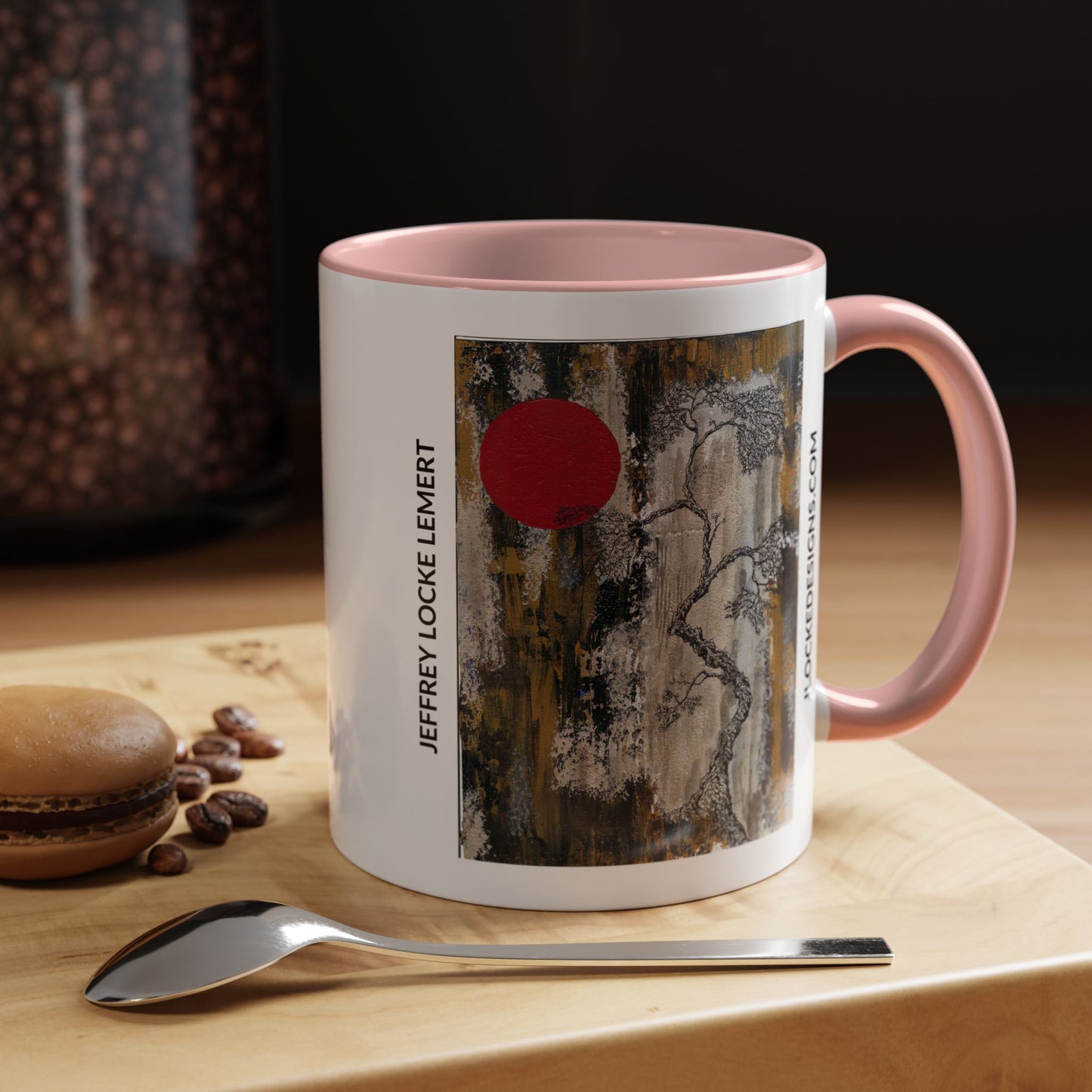 Coffee Mug With Original Art Design When The Red Moon Rises