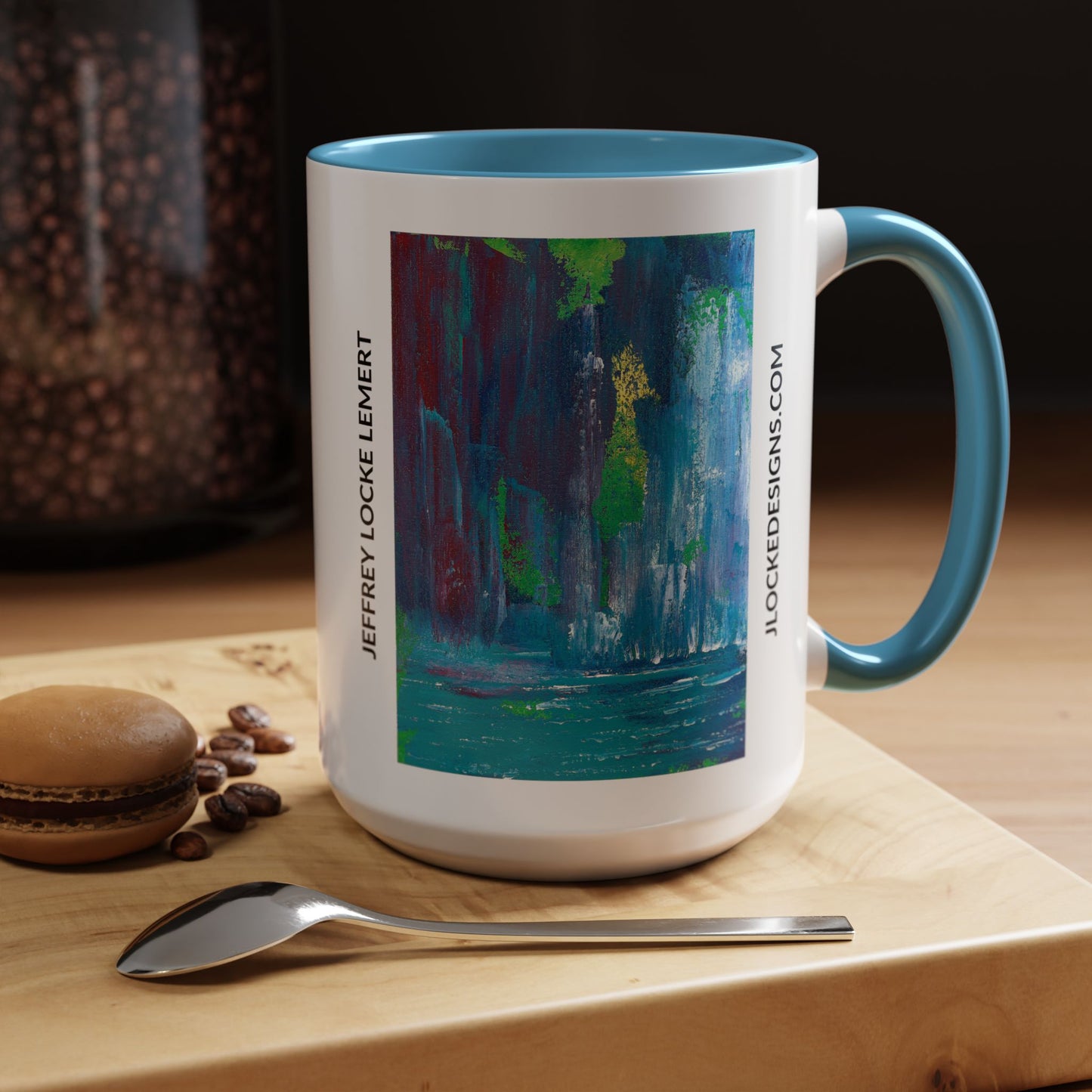 Coffee Mug With Original Art Design Waterfall
