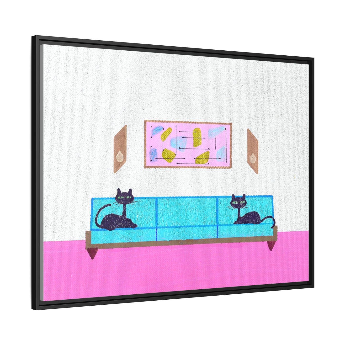 Well Behaved Vintage Inspired Framed Canvas Print