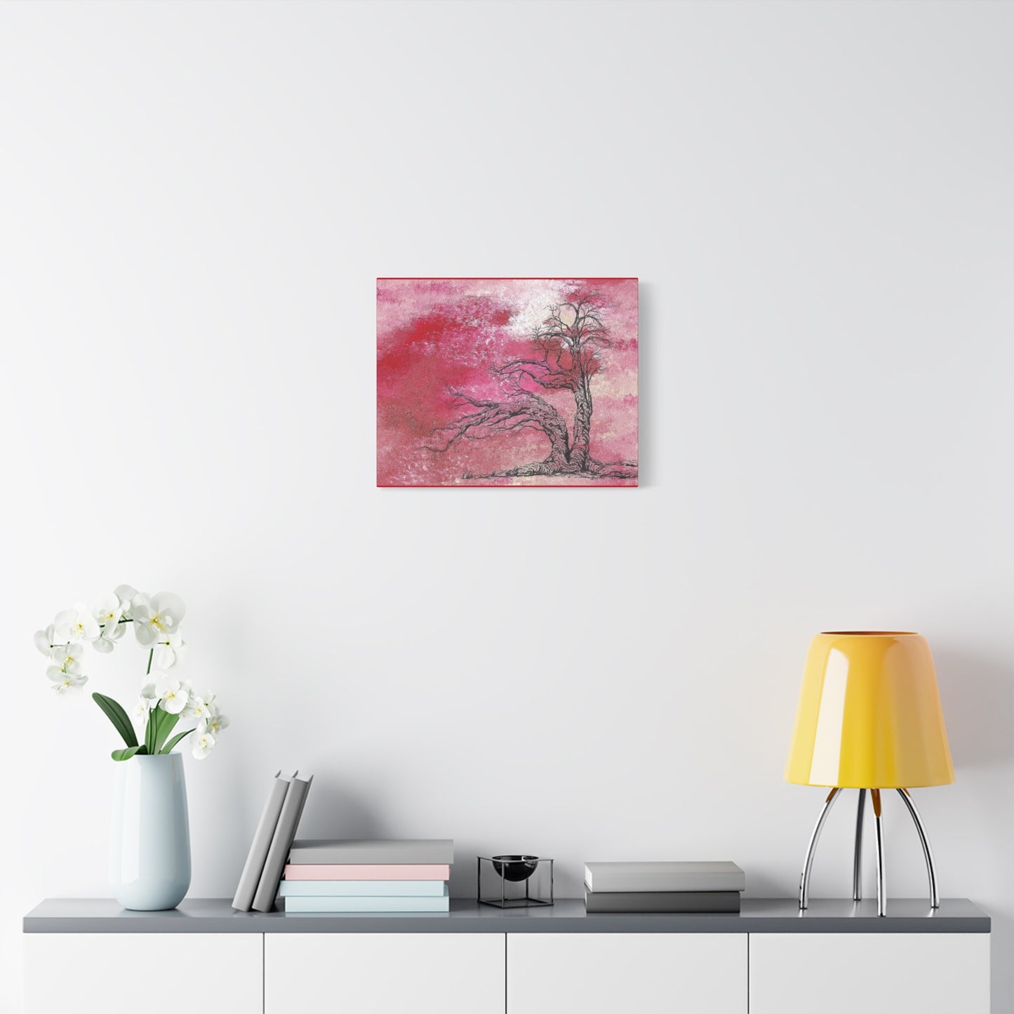 Titled "The Red Storm" Abstract On Canvas