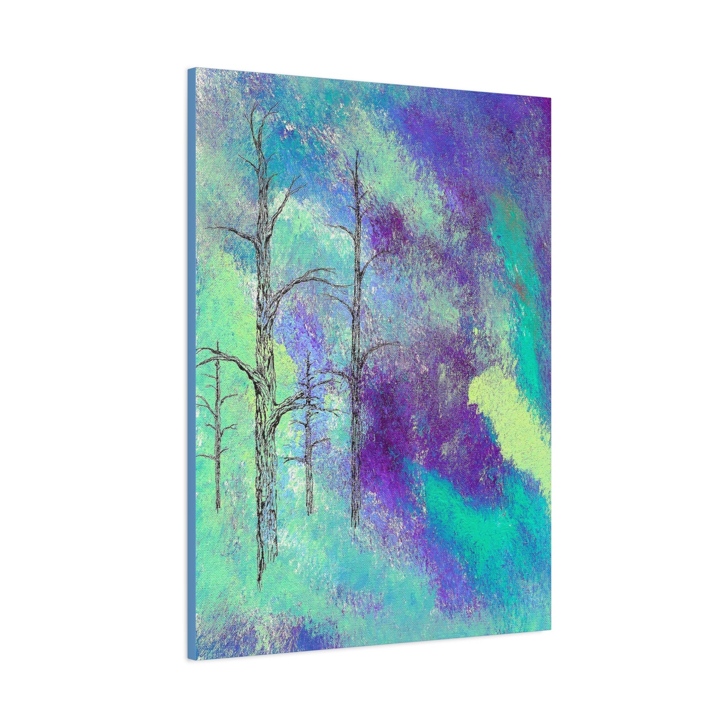 Titled "The Watchers" Abstract On Canvas