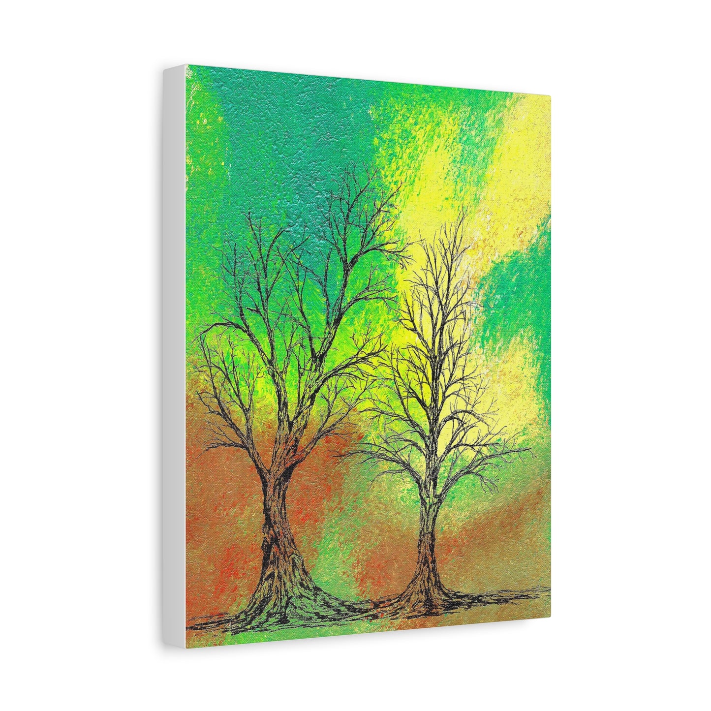Titled "Into The Emerald Forest" Abstract On Canvas