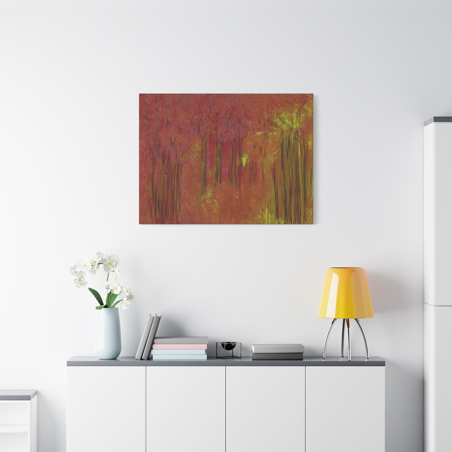 Titled "The Whispering Forest" Abstract On Canvas