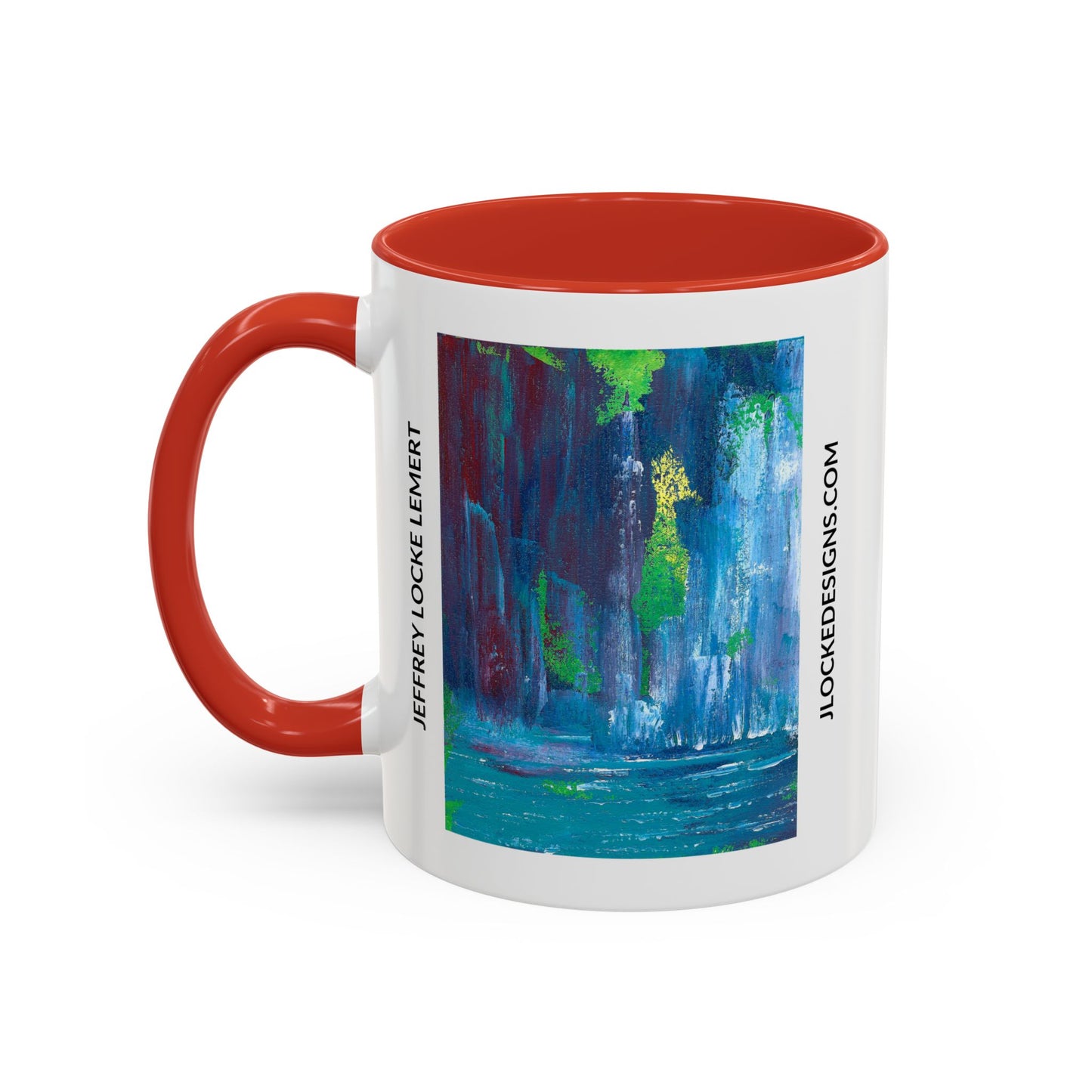 Coffee Mug With Original Art Design Waterfall