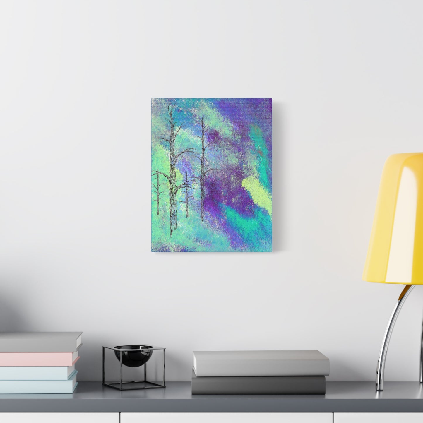 Titled "The Watchers" Abstract On Canvas