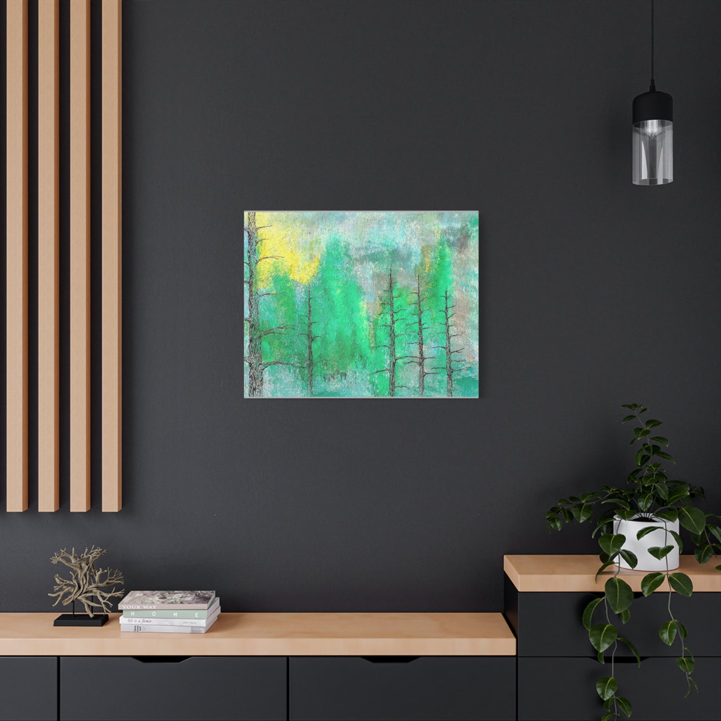 Titled "A View Of The Colorado Forest" Abstract On Canvas
