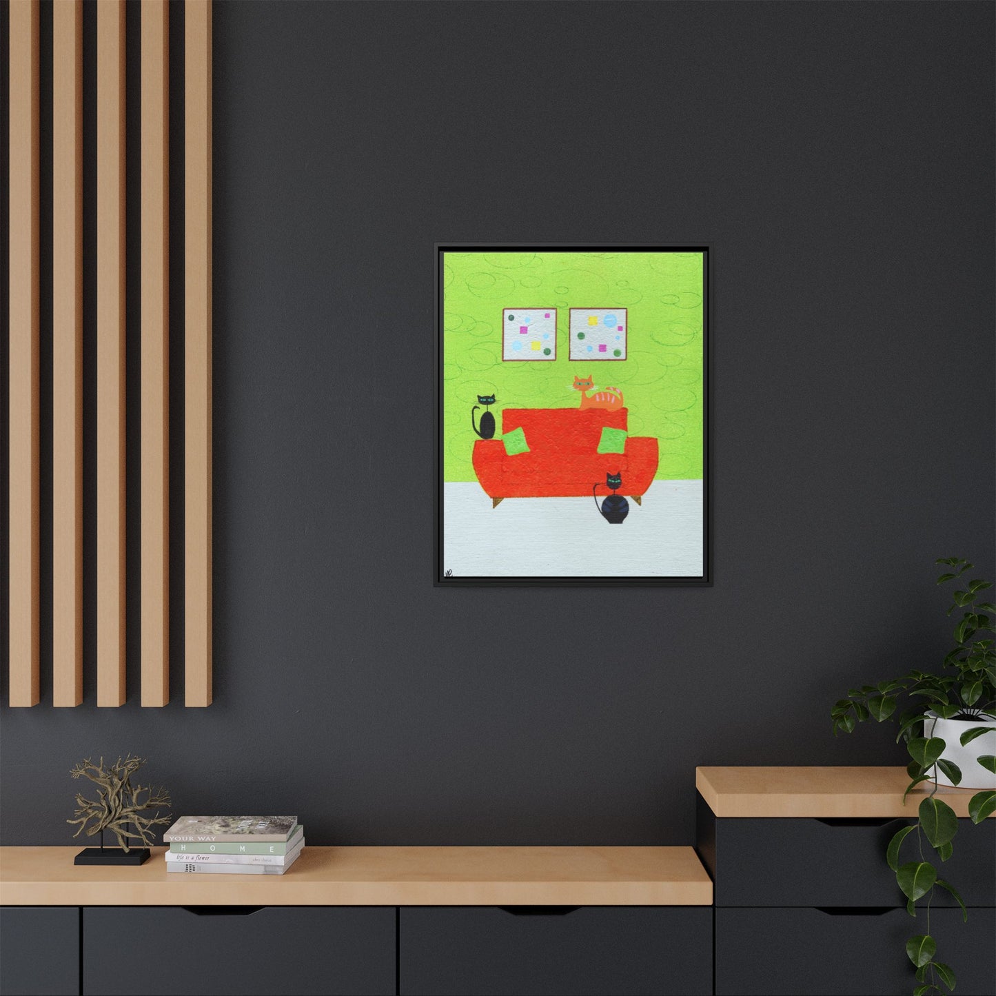 Triple Threat Vintage Inspired Framed Canvas Print