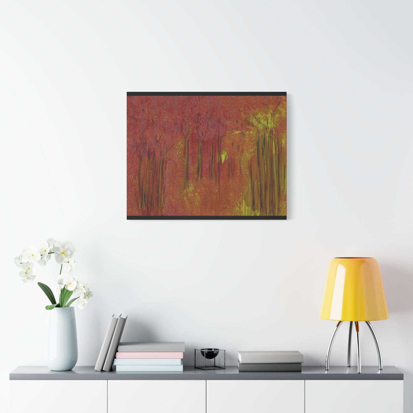 Titled "The Whispering Forest" Abstract On Canvas