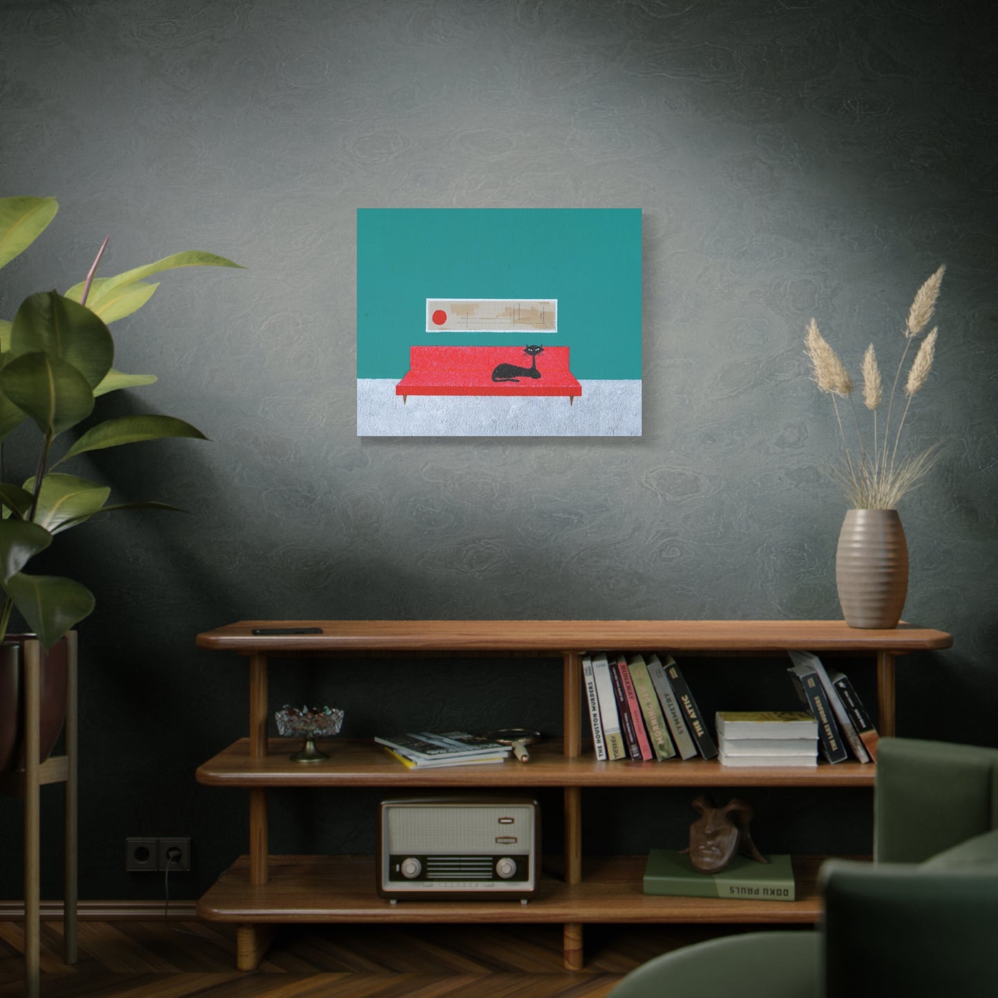 Art Kitty 1 Vintage Inspired Canvas Print