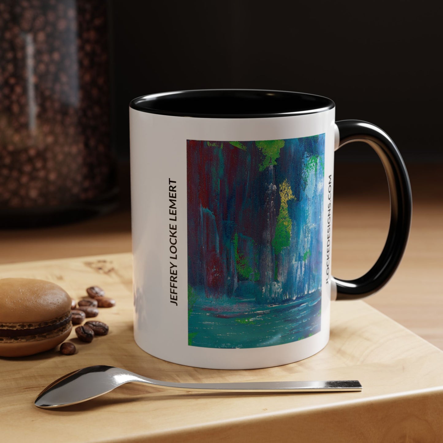 Coffee Mug With Original Art Design Waterfall