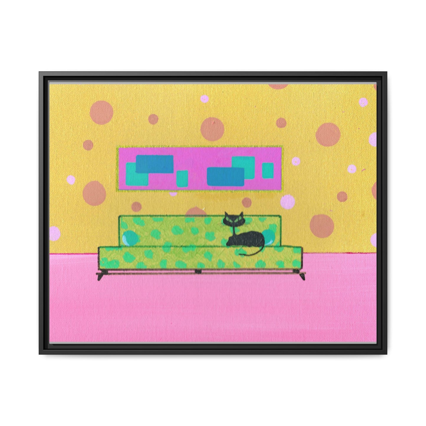 Waiting For Brother Vintage Inspired Framed Canvas Print