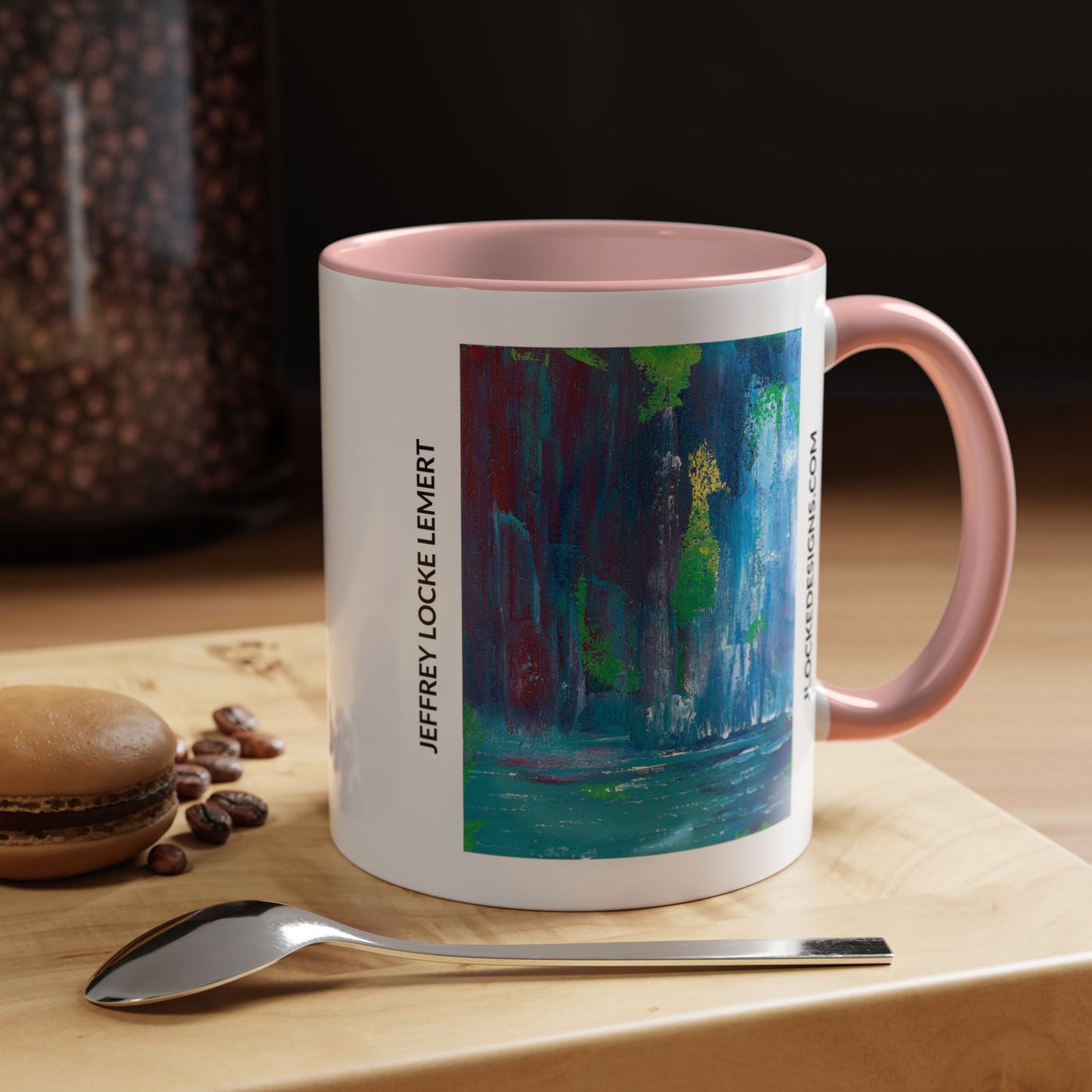 Coffee Mug With Original Art Design Waterfall