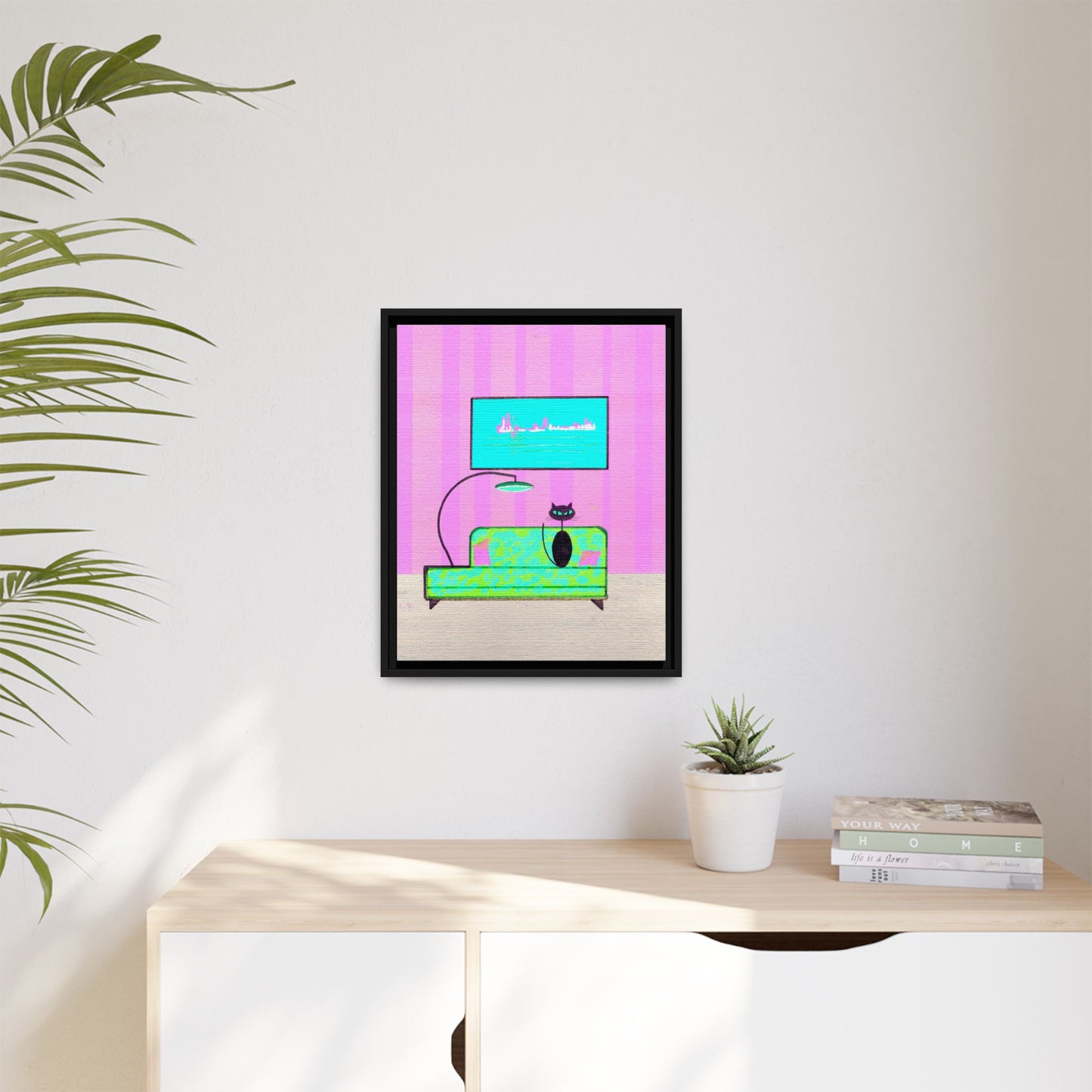 In The Spotlight Vintage Inspired Framed Canvas Print