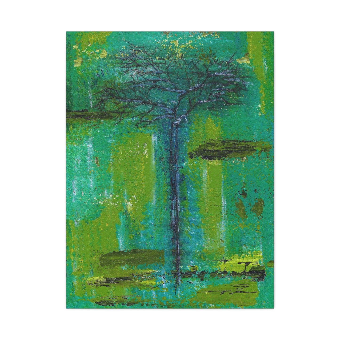 Titled "From The Terrace" Abstract On Canvas