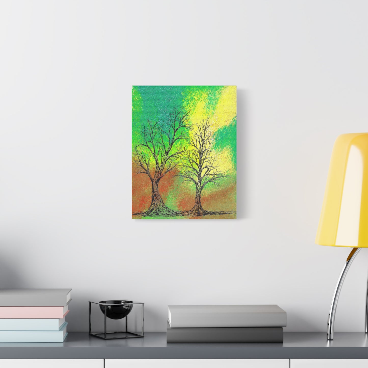 Titled "Into The Emerald Forest" Abstract On Canvas
